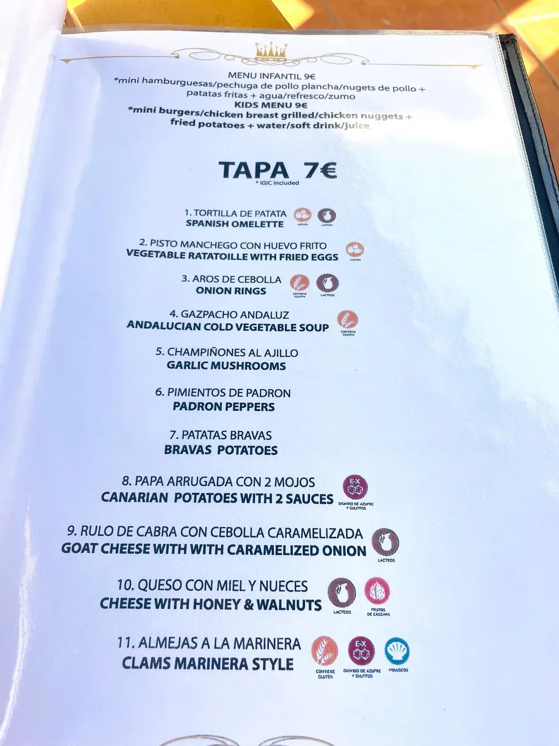 Menu 1