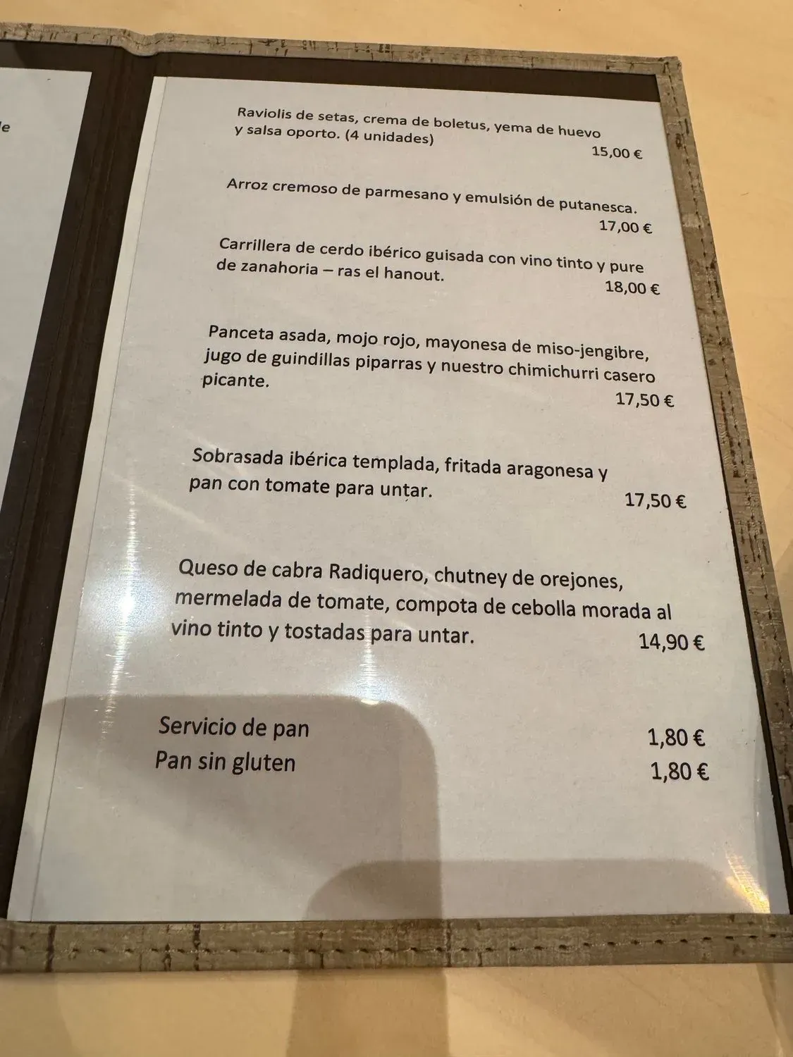 Menu 1