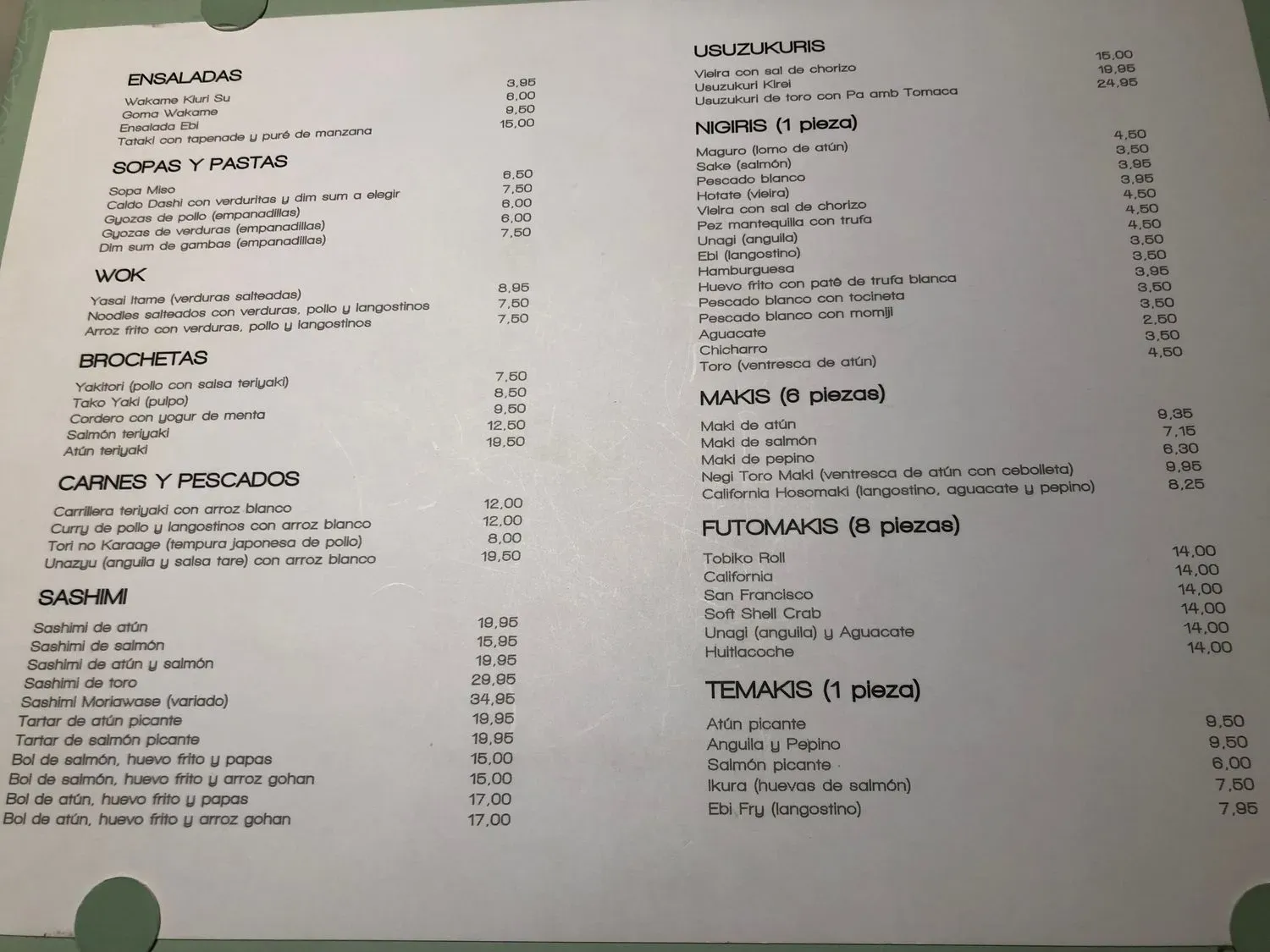 Menu 2