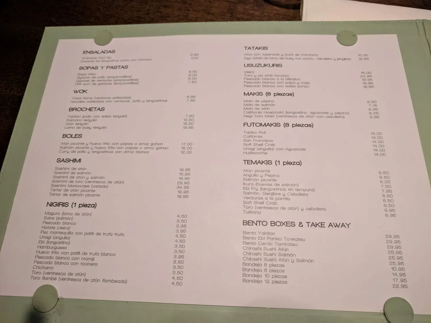 Menu 1