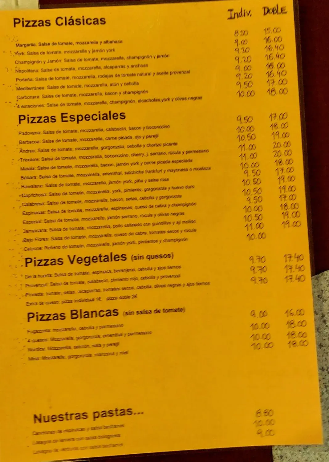 Menu 1