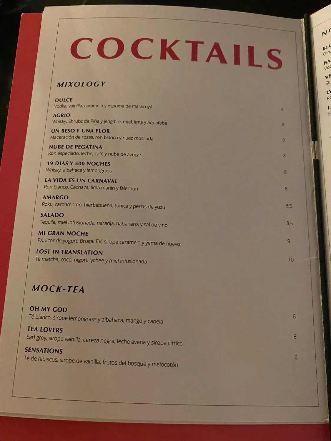 Menu 1