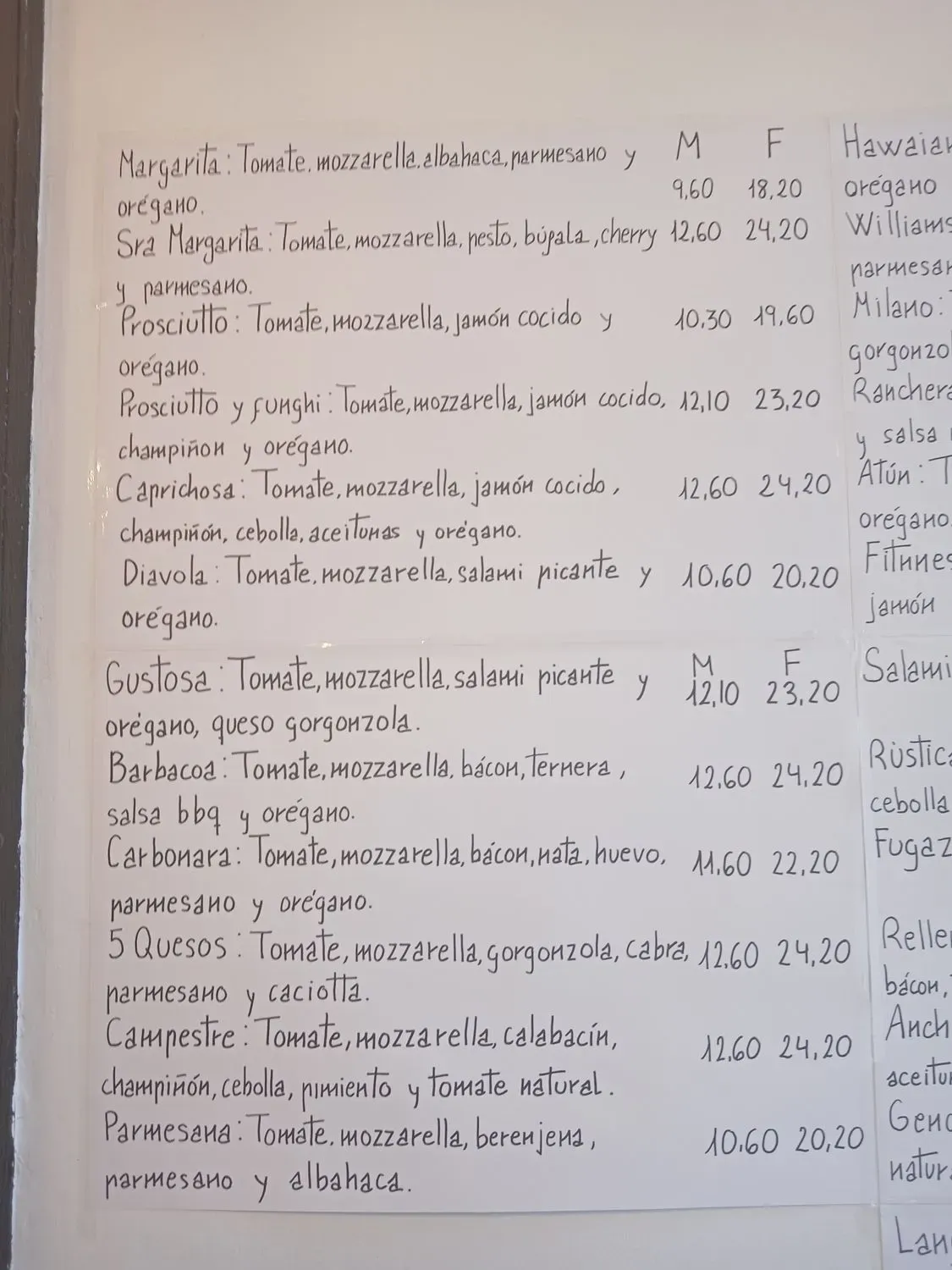 Menu 1