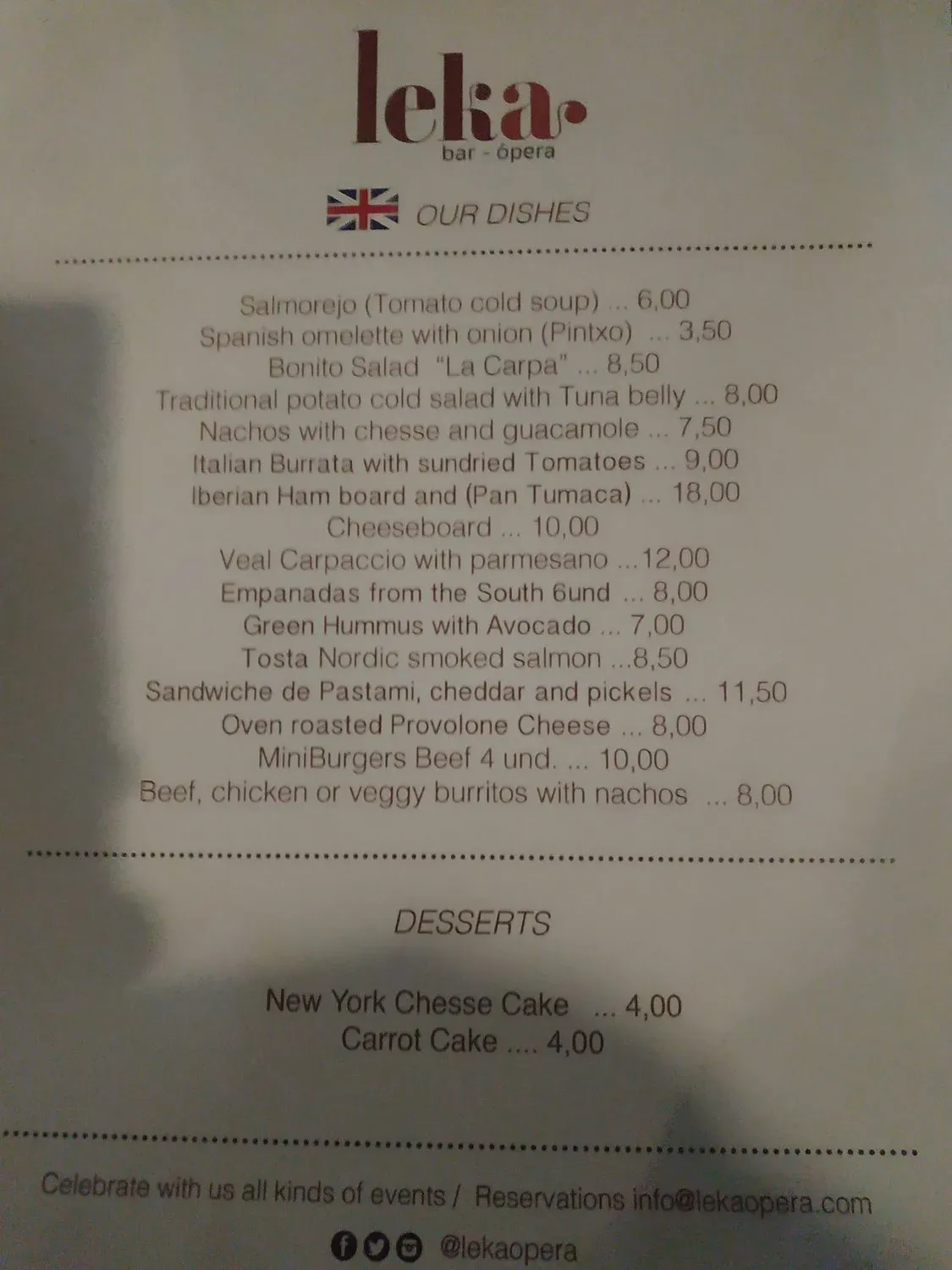 Menu 1