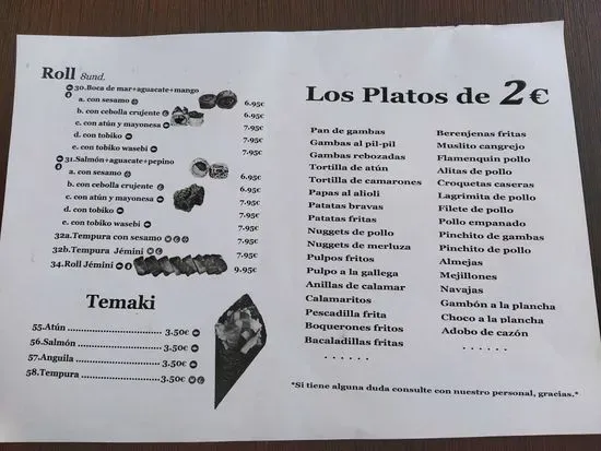 Menu 2