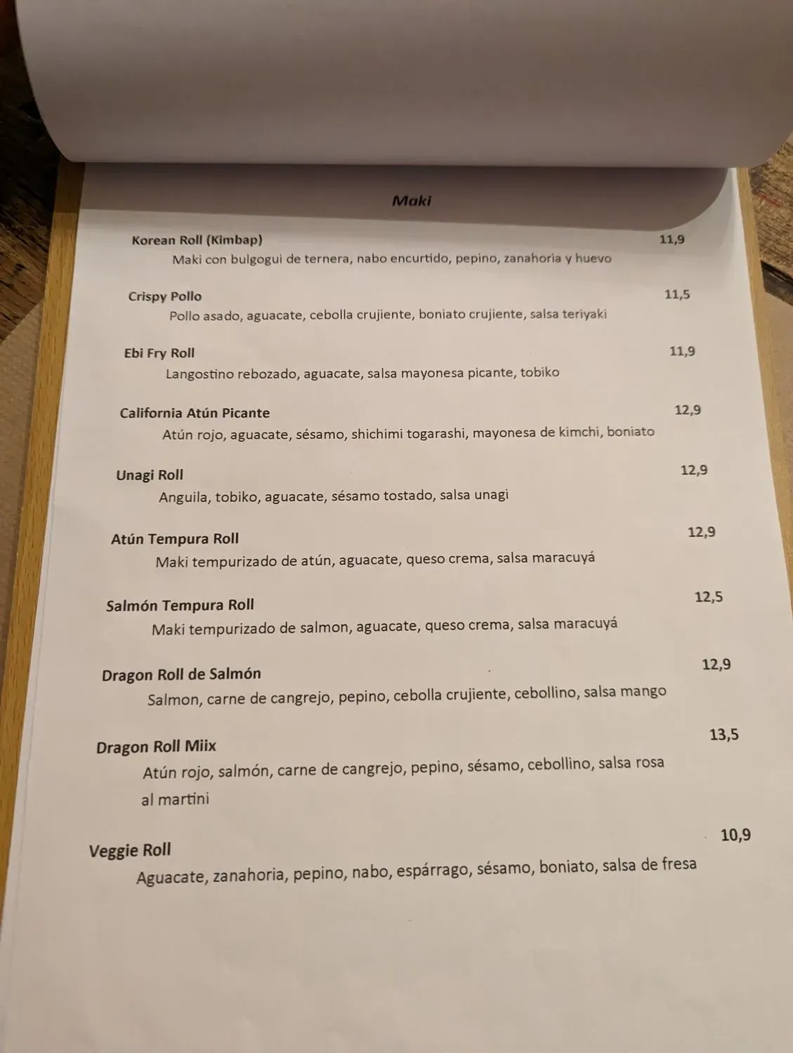 Menu 1