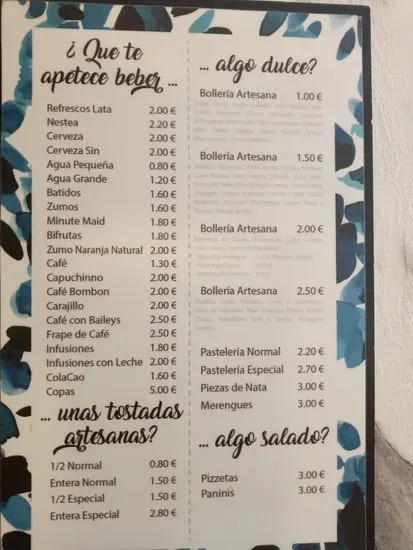 Menu 1