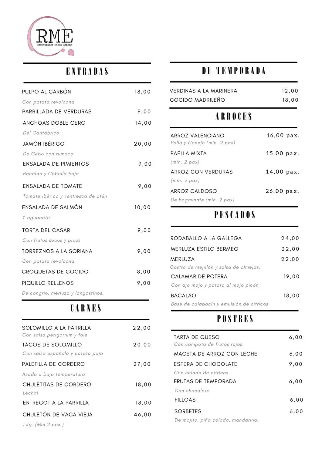 Menu 1