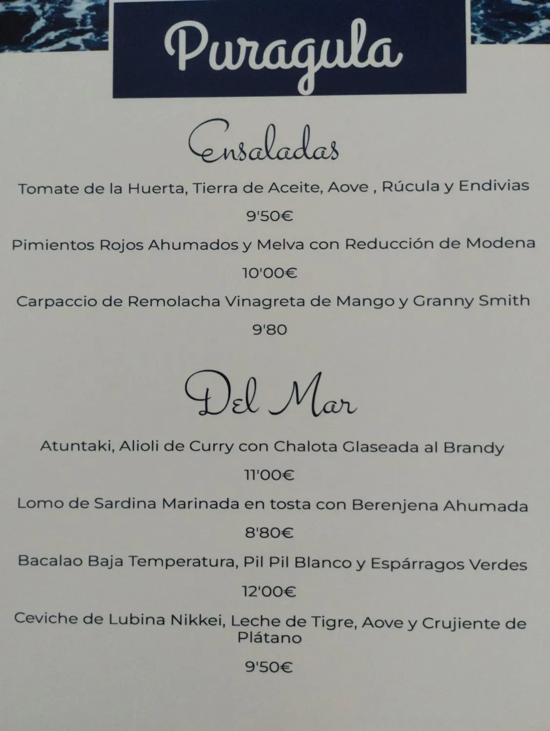 Menu 1