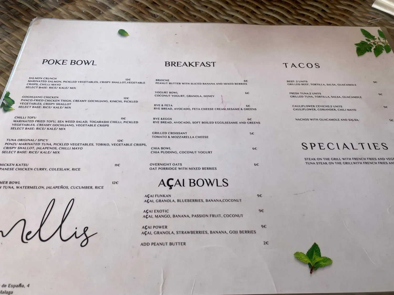 Menu 1