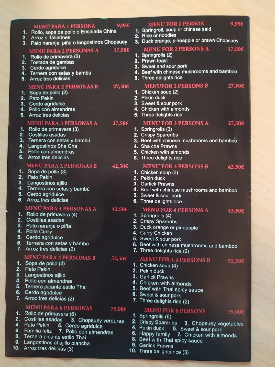 Menu 2