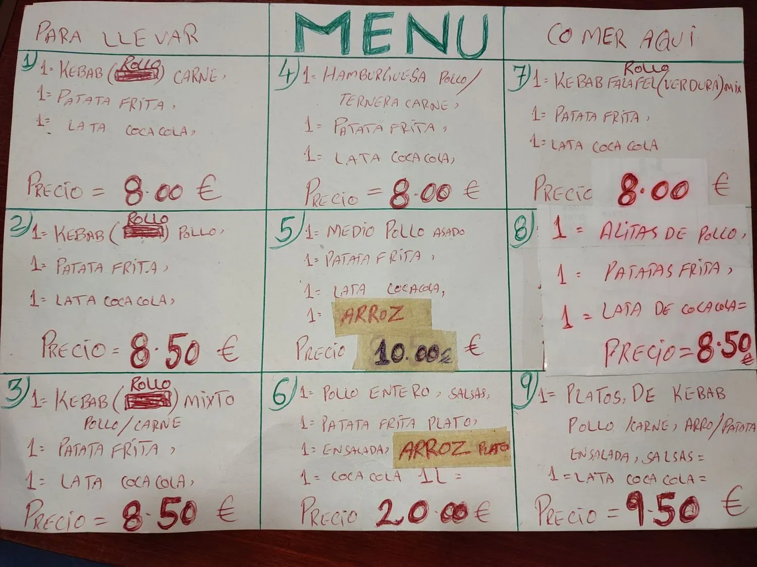 Menu 1