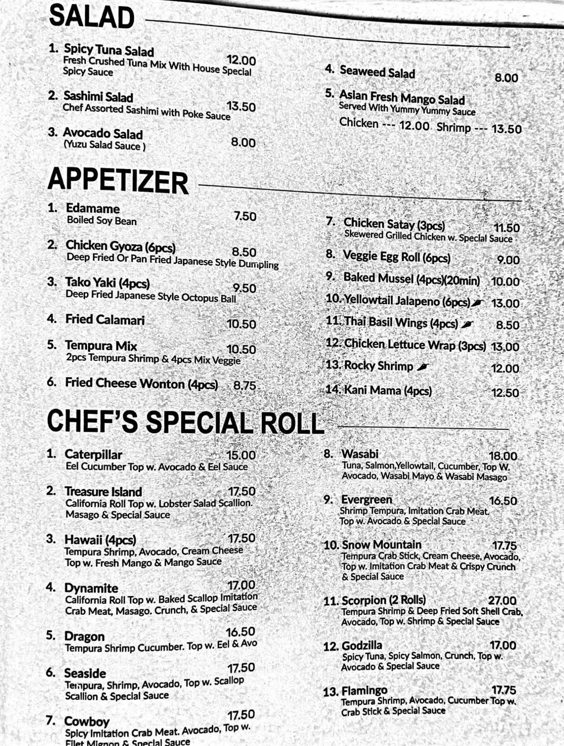 Menu 5