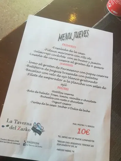 Menu 1