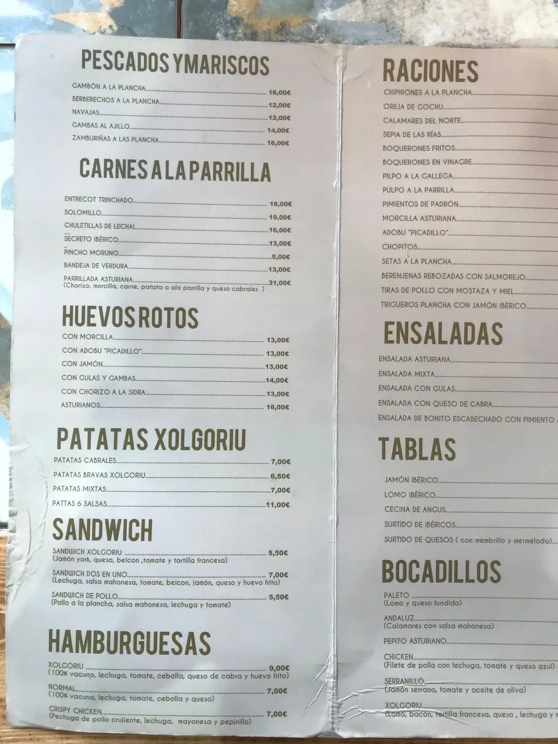 Menu 1