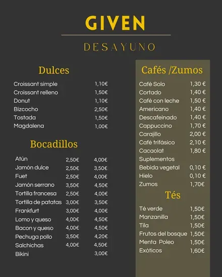 Menu 1