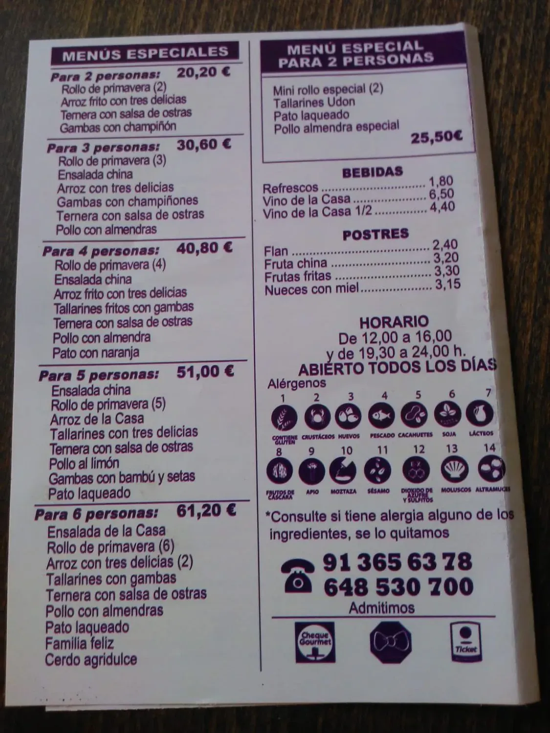 Menu 1