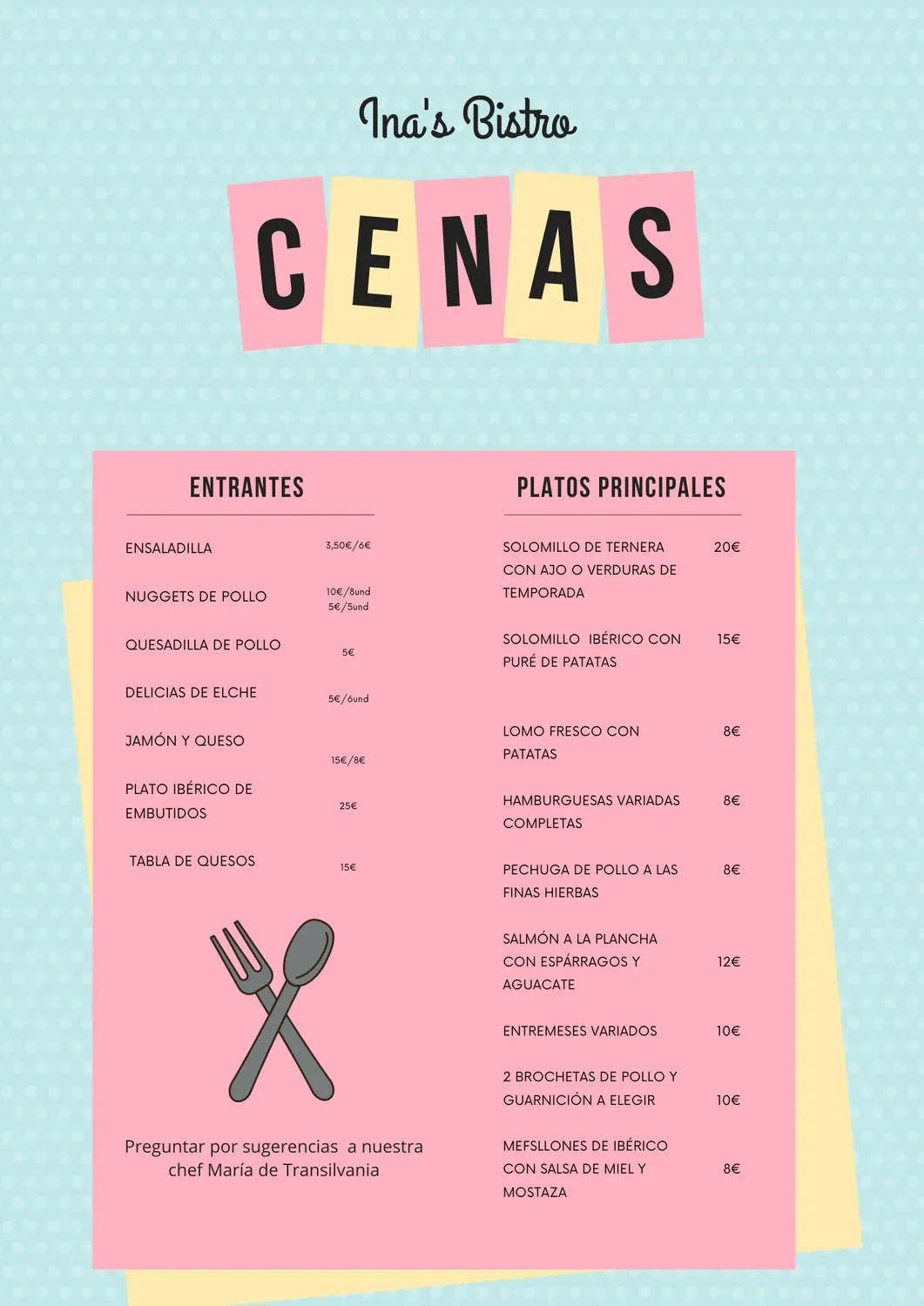 Menu 1