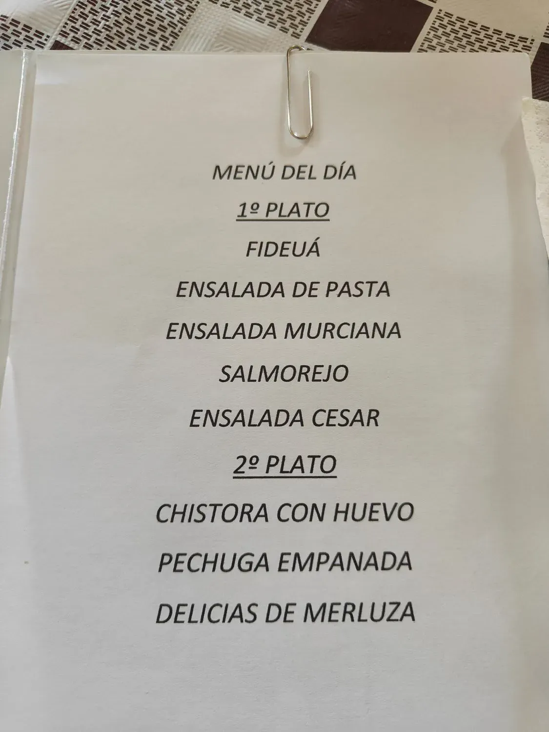 Menu 1