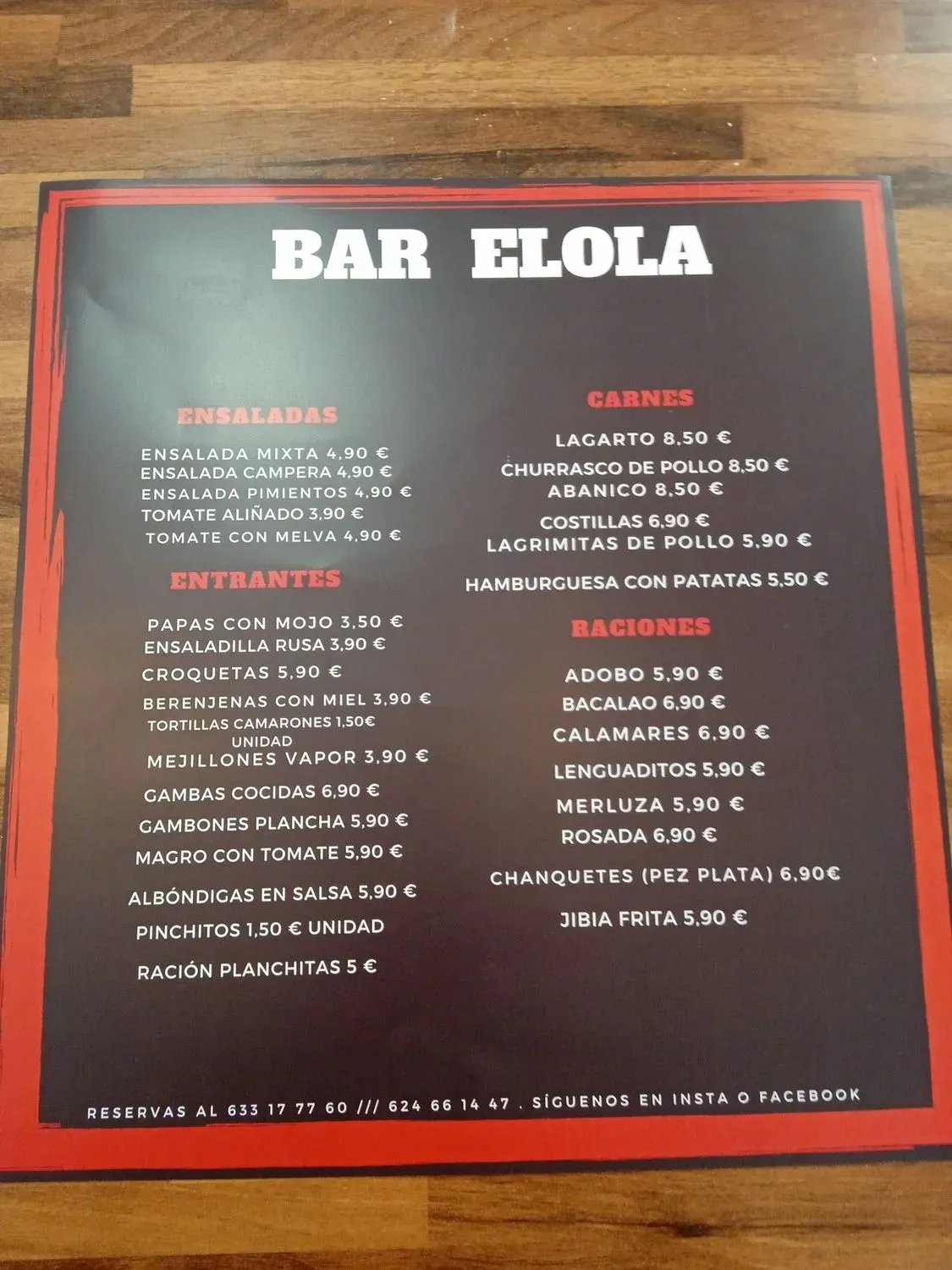 Menu 1