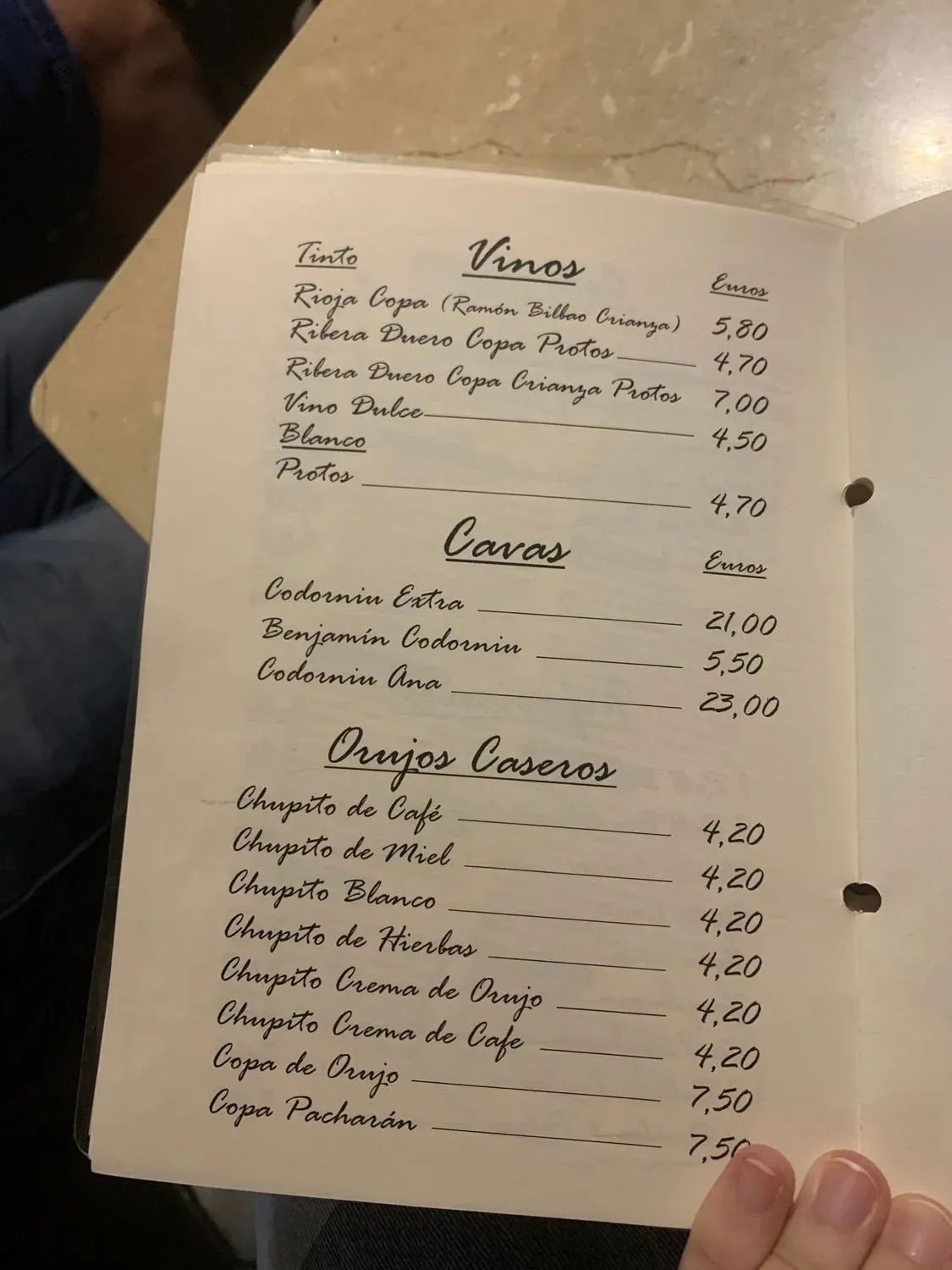 Menu 1