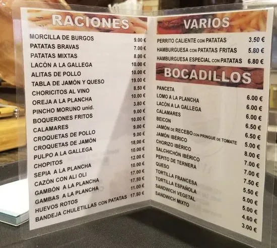 Menu 1