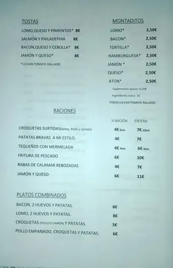 Menu 1