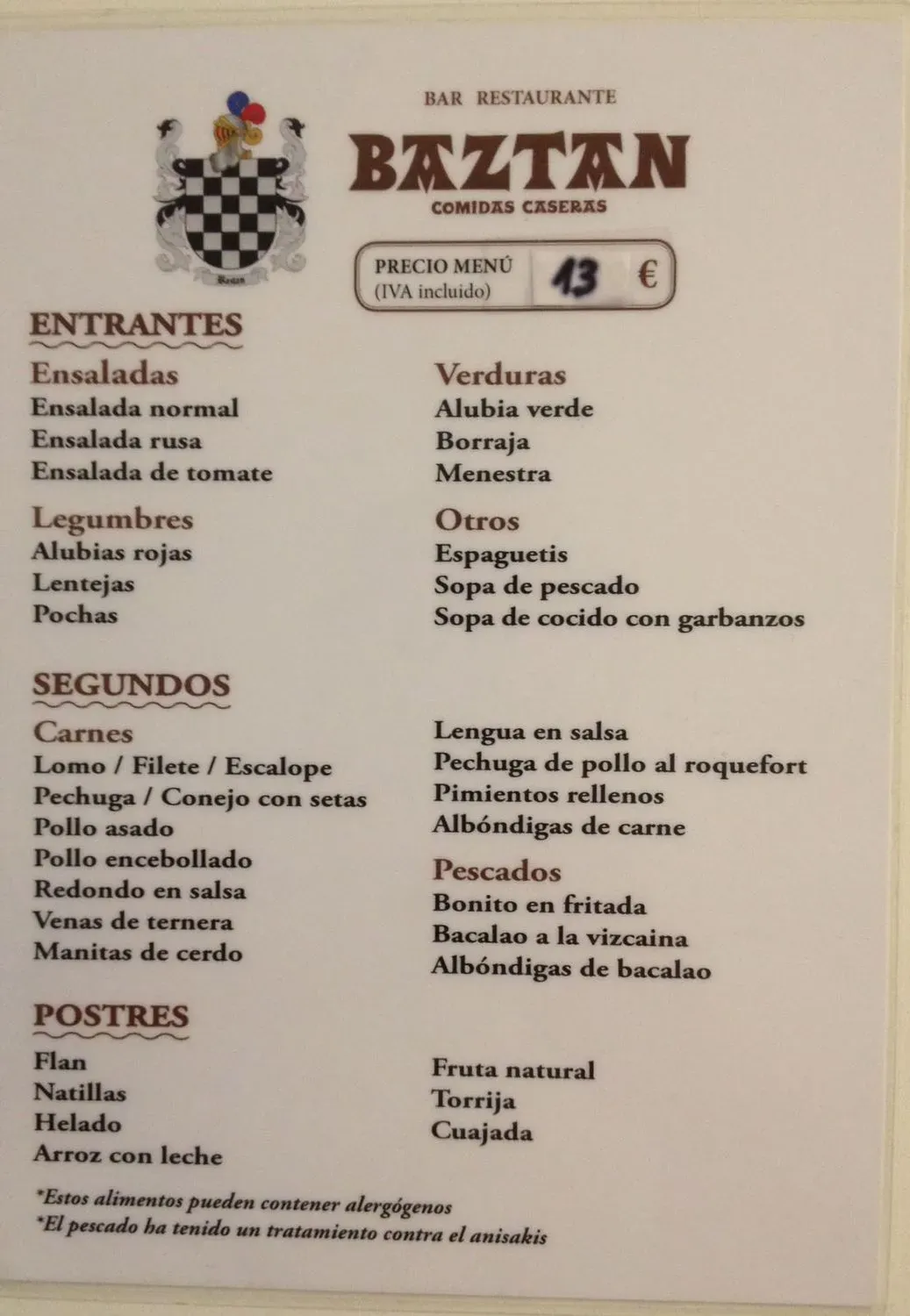 Menu 1