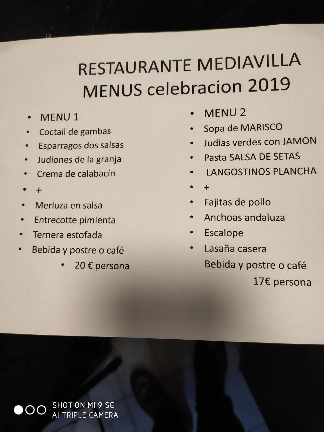 Menu 1