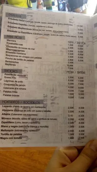 Menu 1