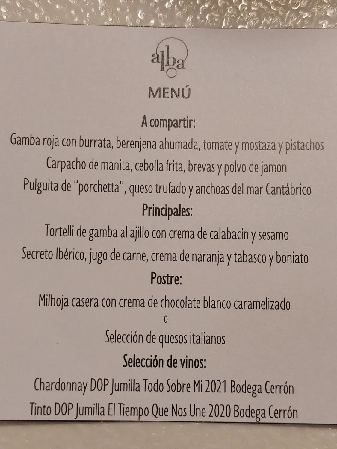 Menu 1