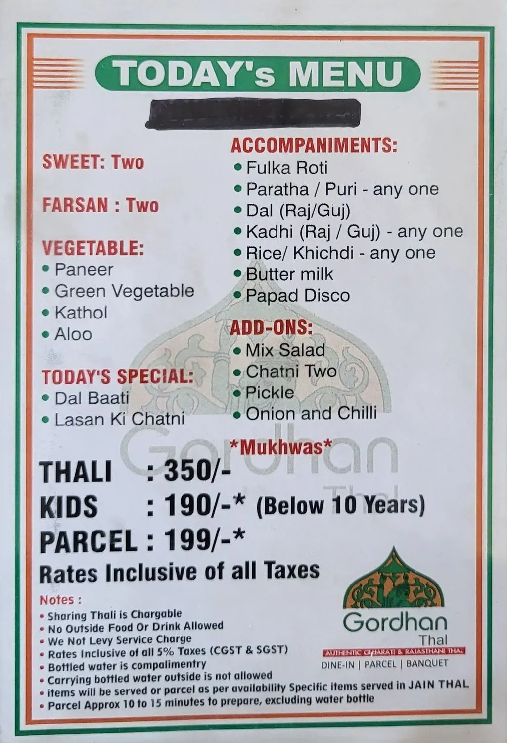 Menu 1