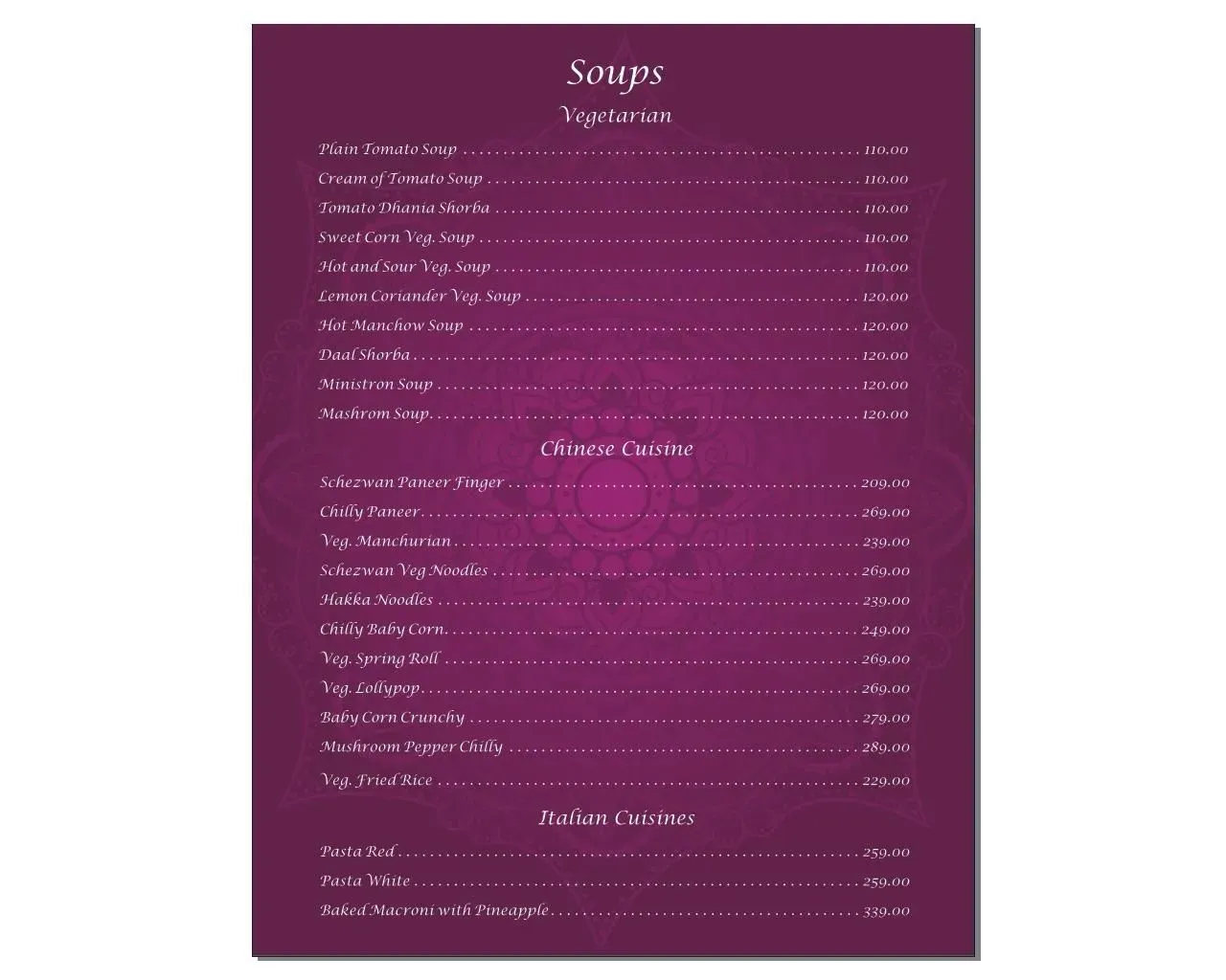 Menu 1