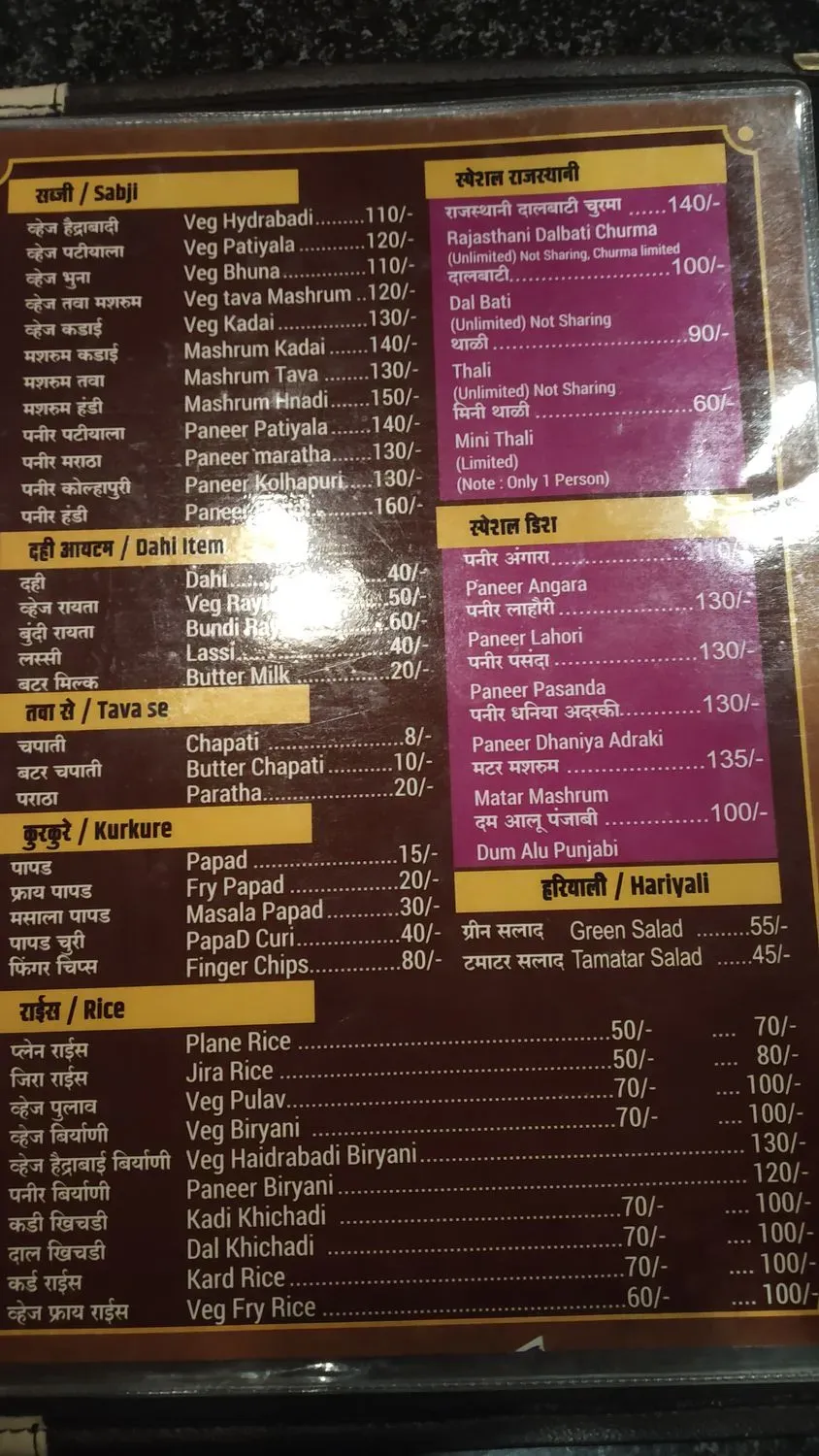 Menu 3