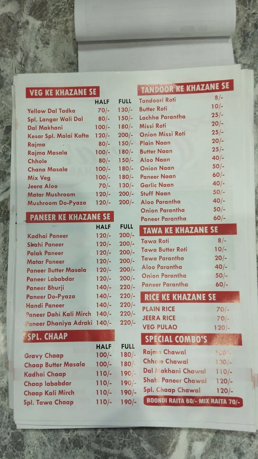 Menu 2