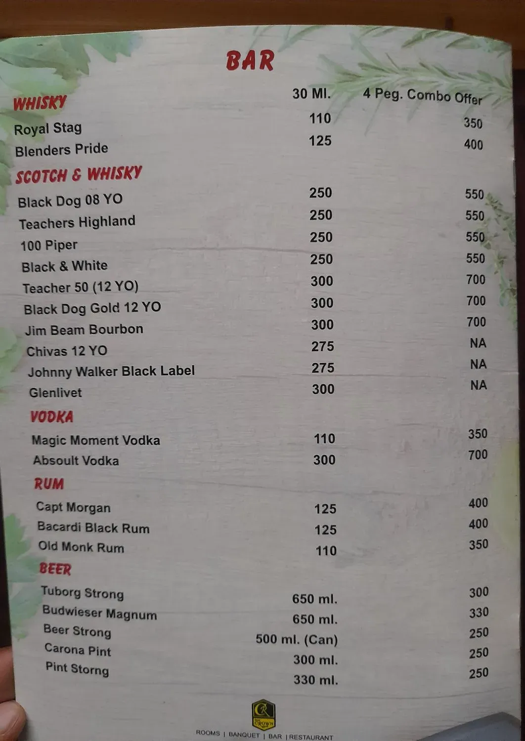 Menu 1