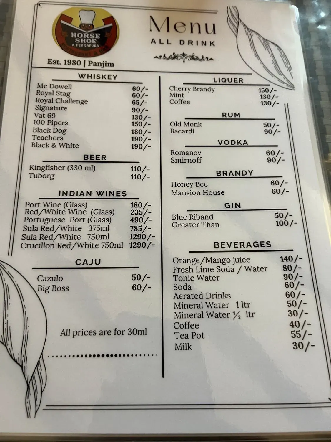 Menu 1