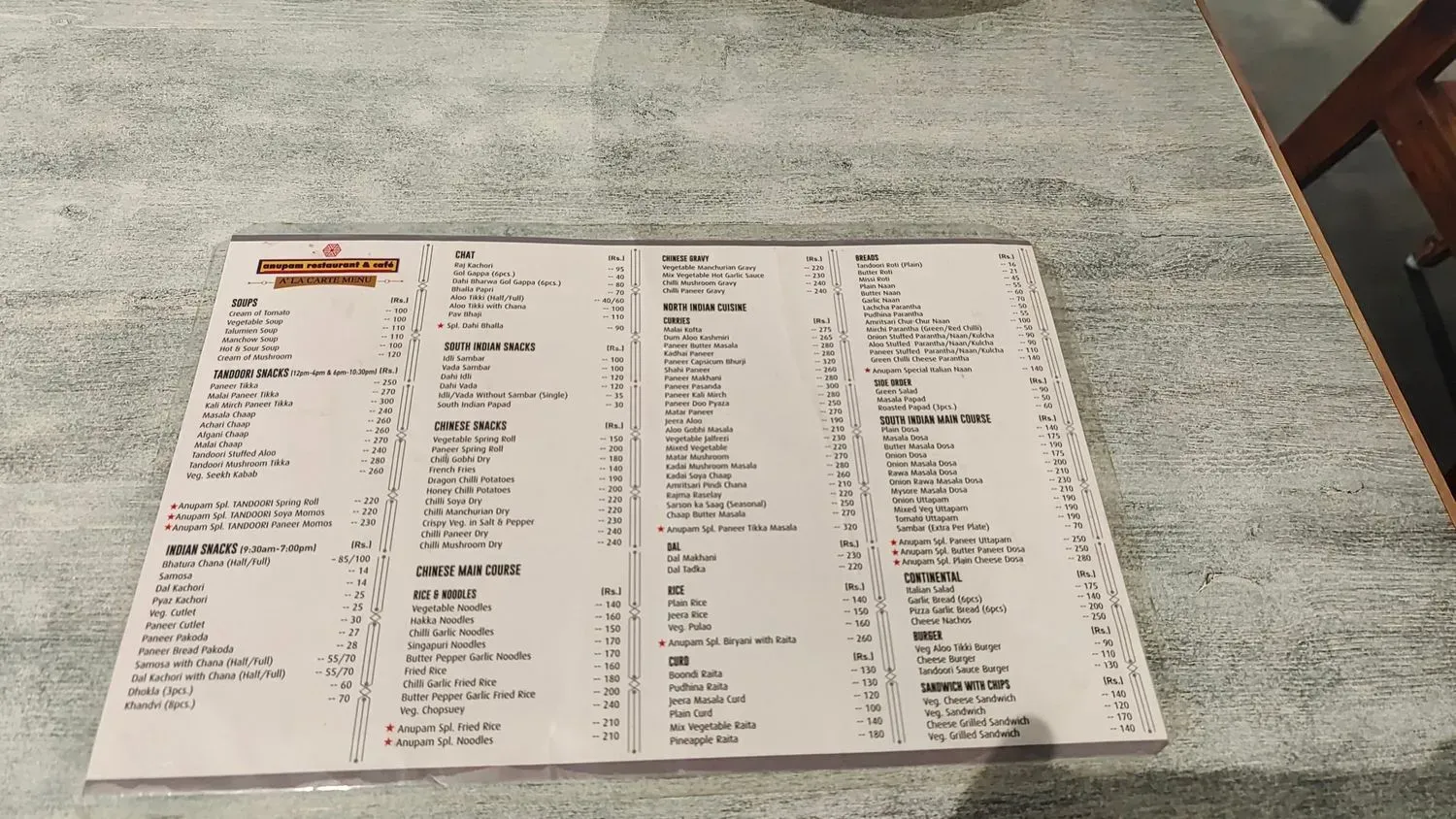 Menu 1