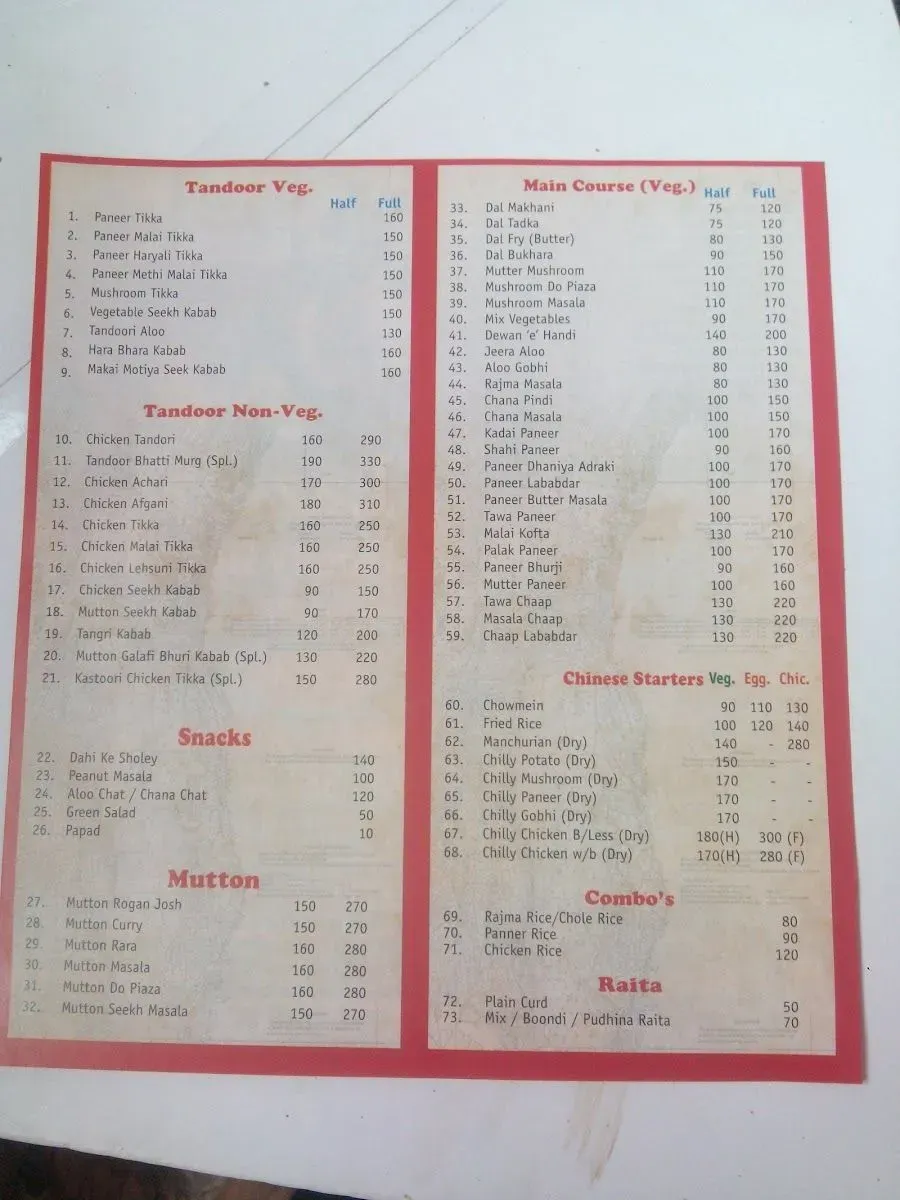 Menu 1