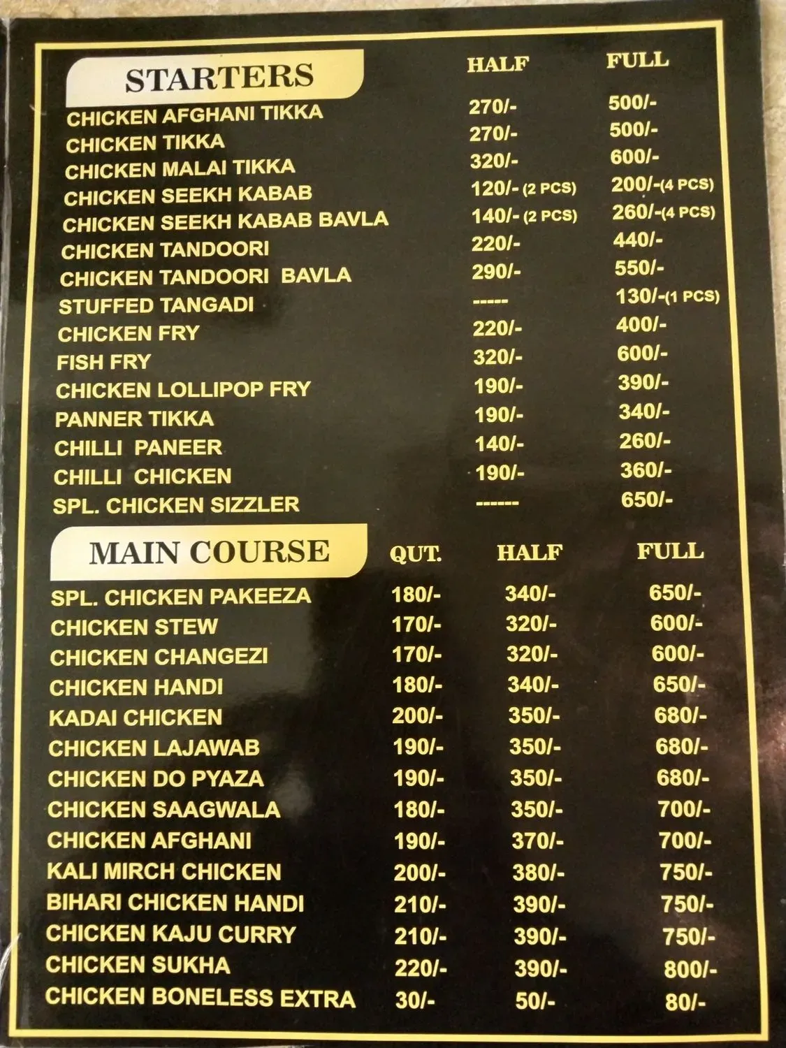 Menu 1