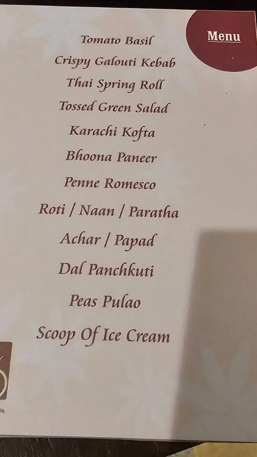 Menu 1