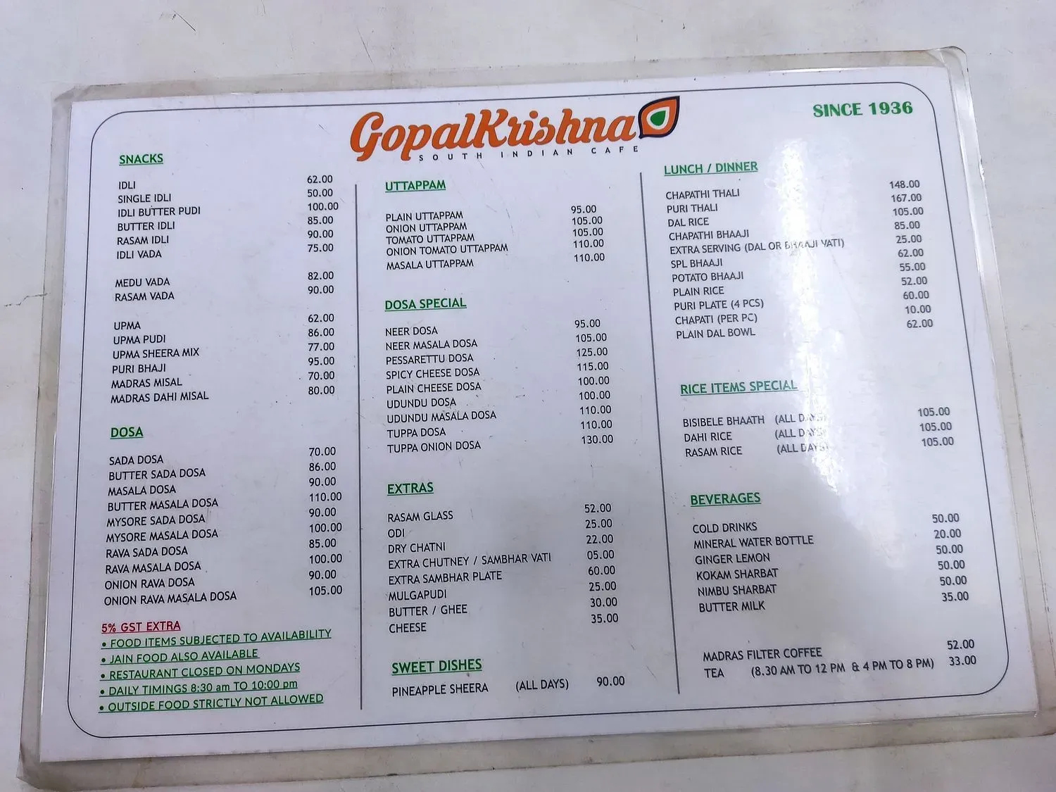 Menu 1