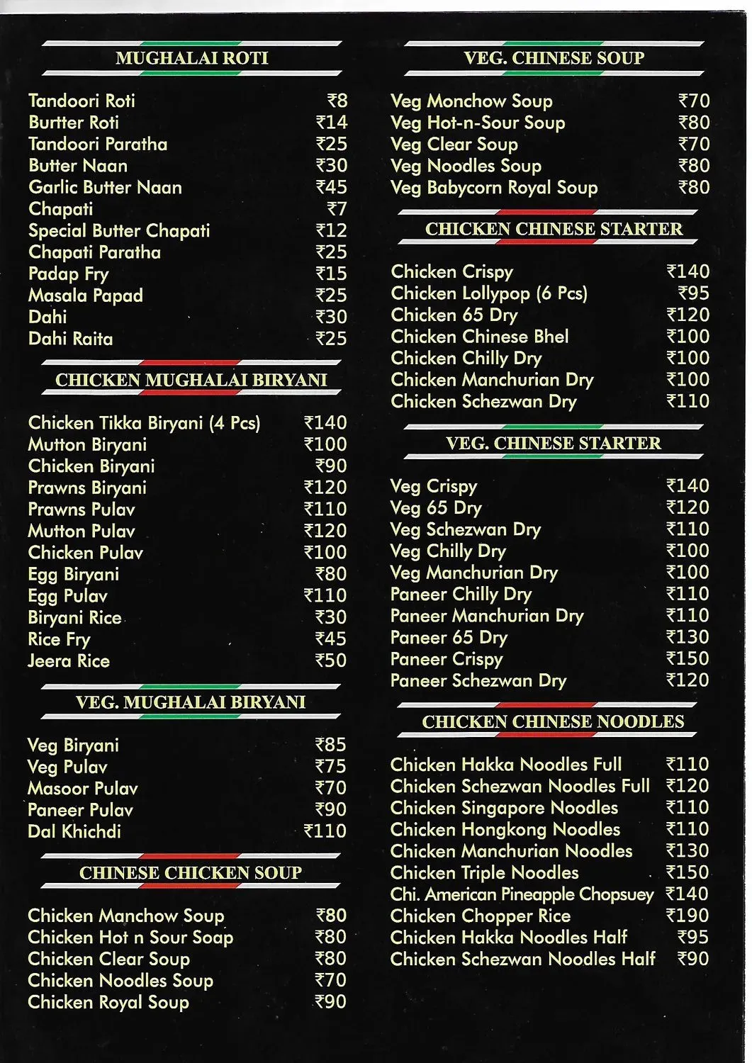 Menu 1