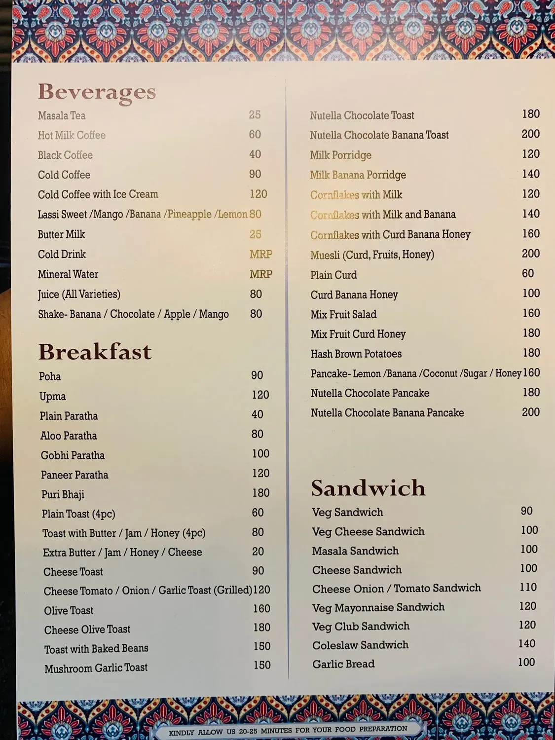 Menu 2