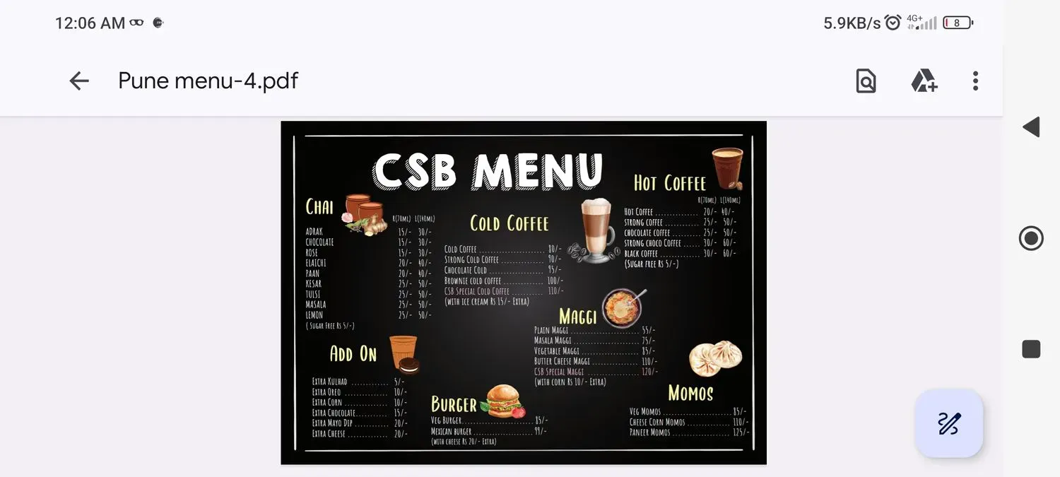 Menu 1