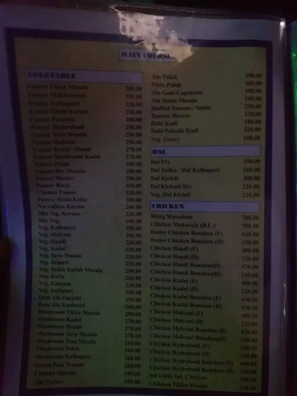 Menu 1