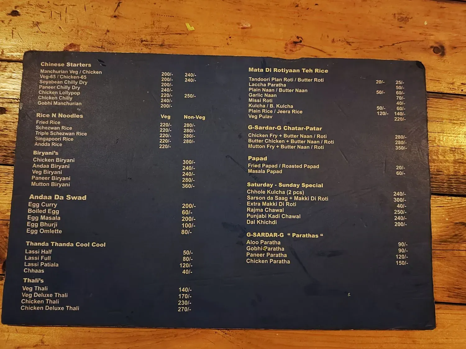 Menu 1