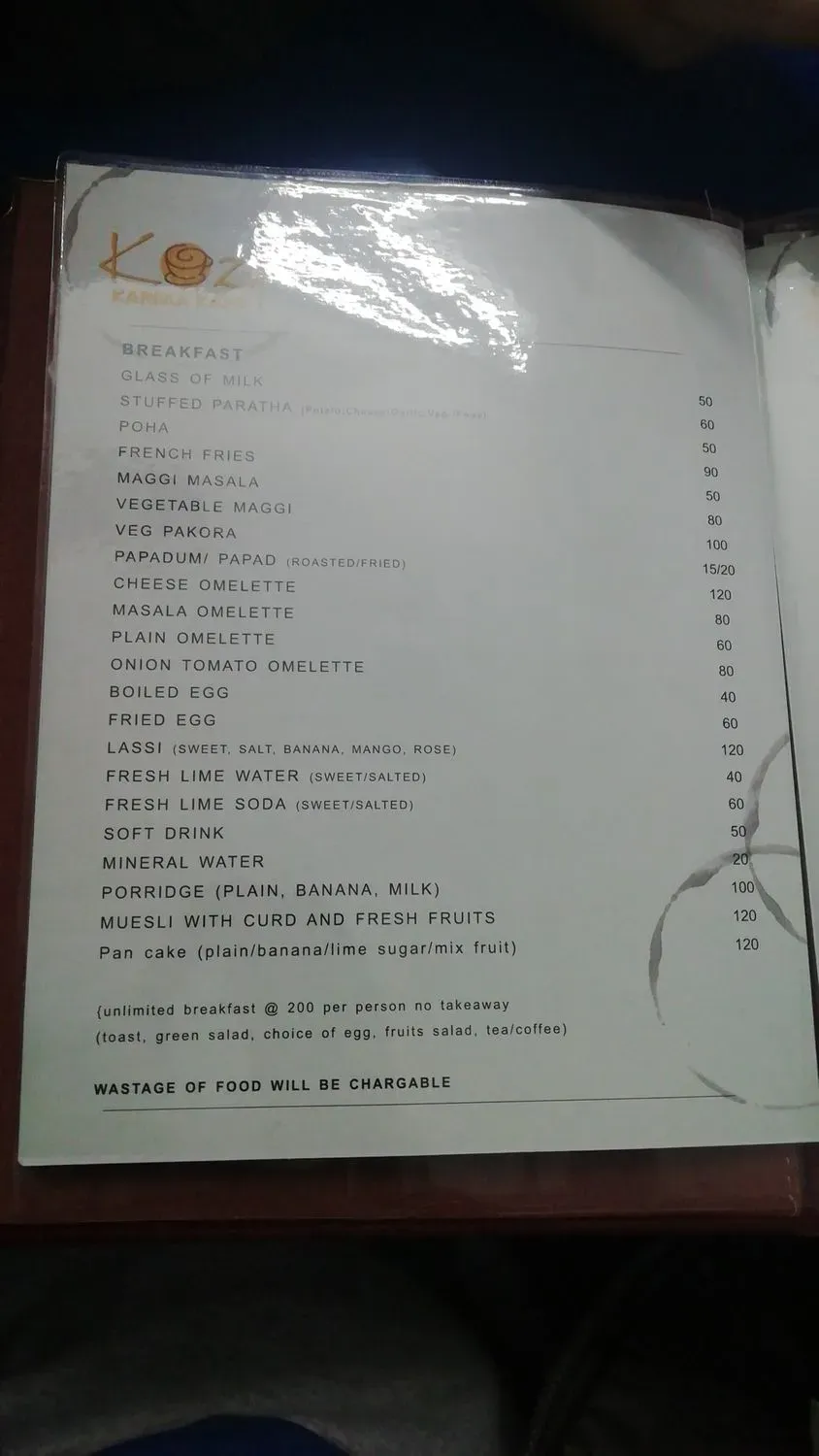 Menu 1