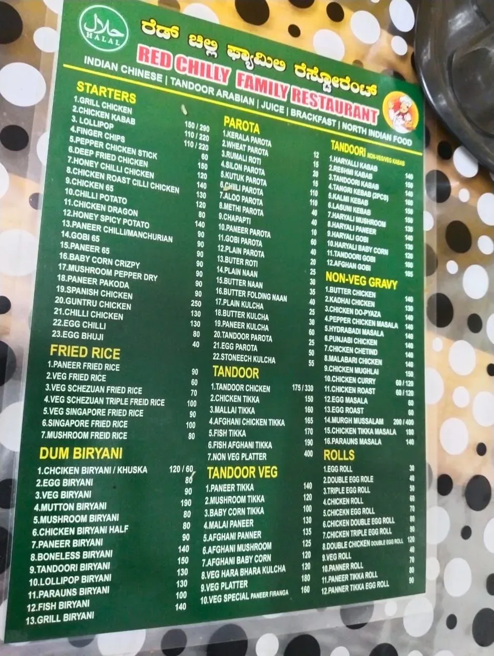 Menu 1