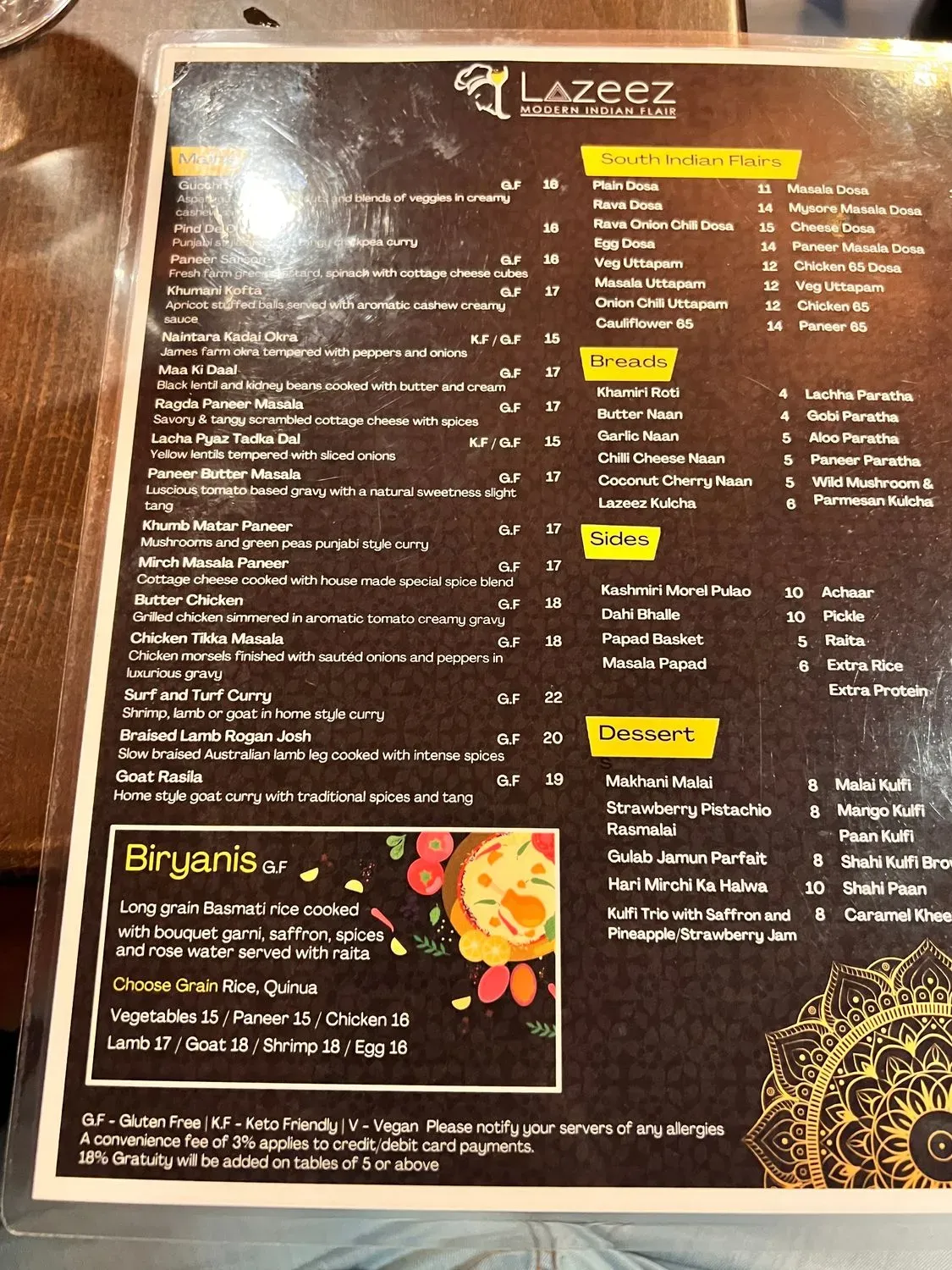 Menu 5